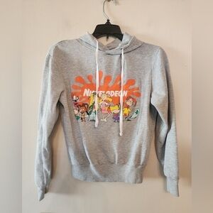Nickelodeon Rugrats Hoodie Sweatshirt Size Xs Gray Long Sleeve Characters